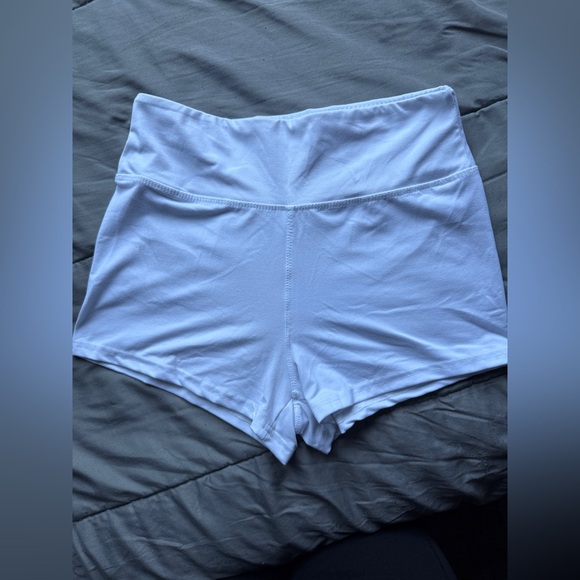 Pants - High Waist White Women's Shorts